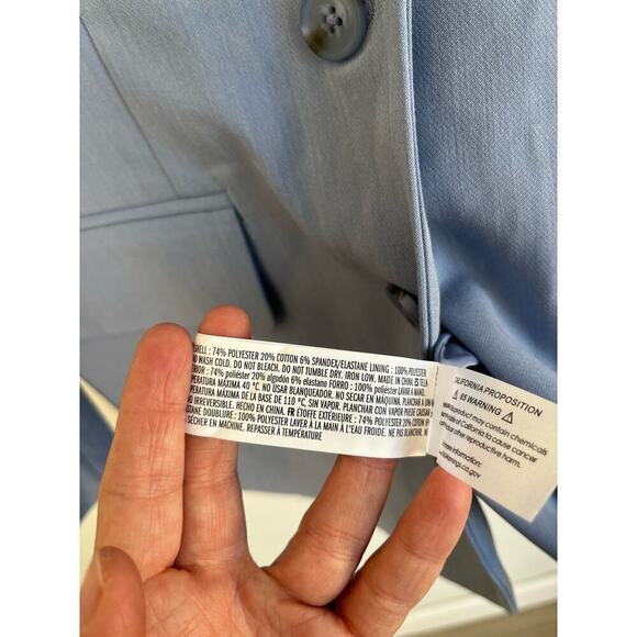 Anthropologie Endless Rose Woman Clean Blue 3 Button Suit Blazer , Size … - Picture 12 of 15